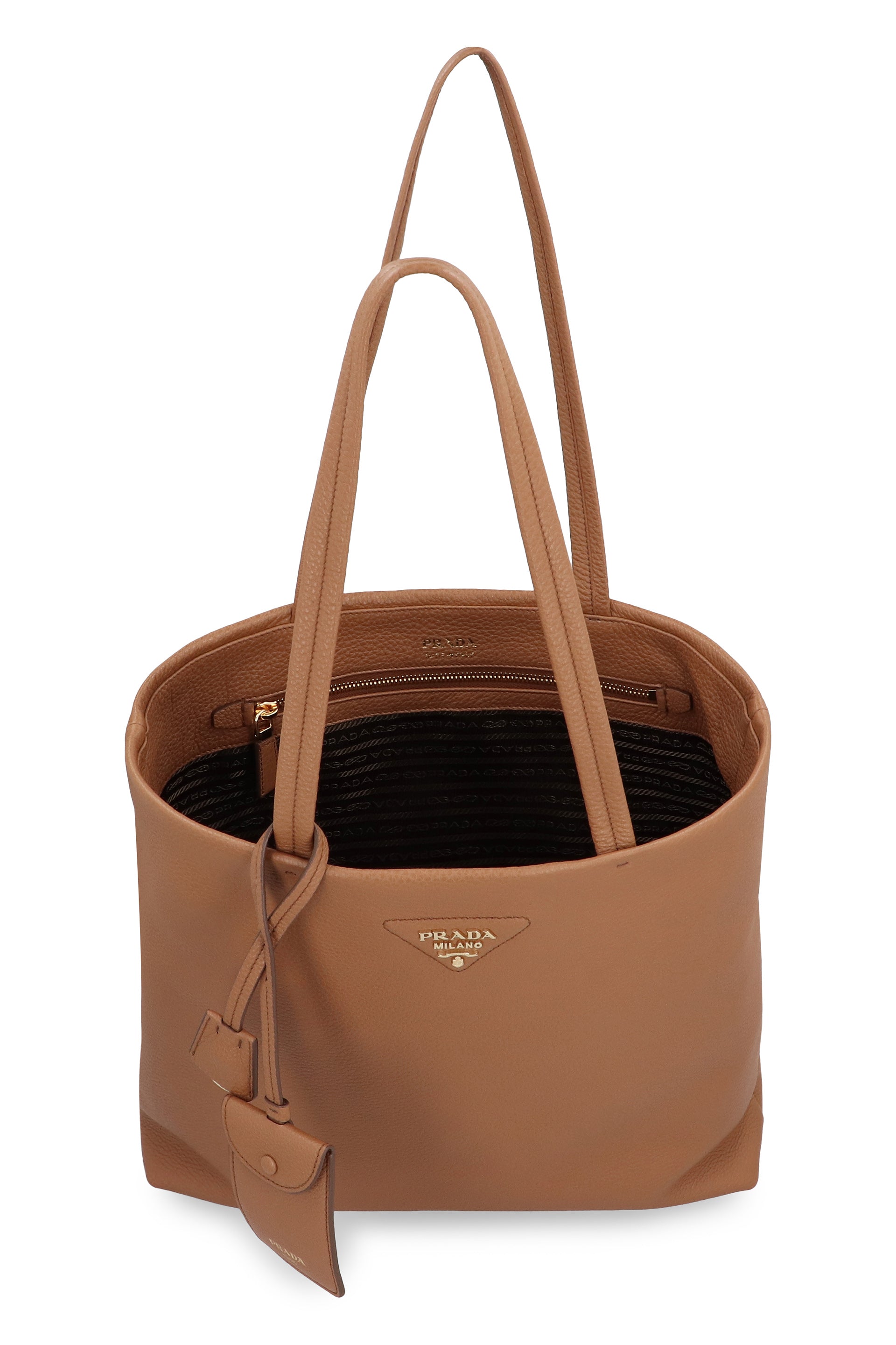 PRADA Smooth Leather Tote Handbag - 35 cm