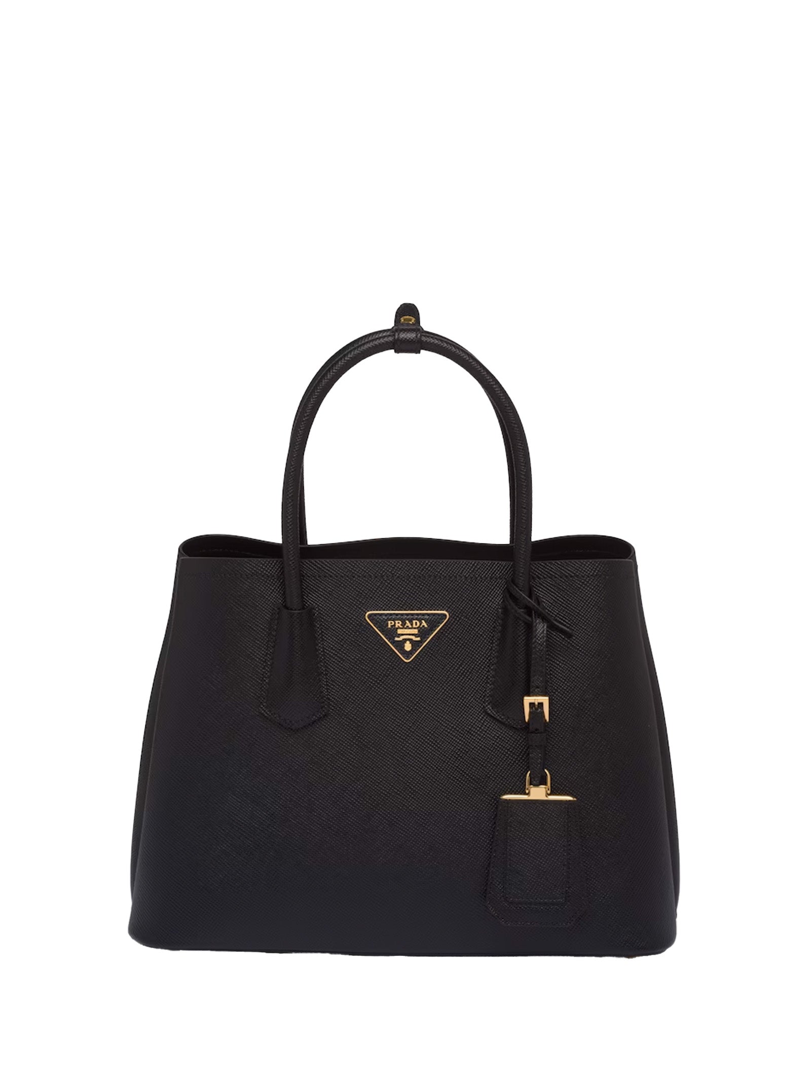 PRADA Double Medium Leather Handbag - Chic and Stylish