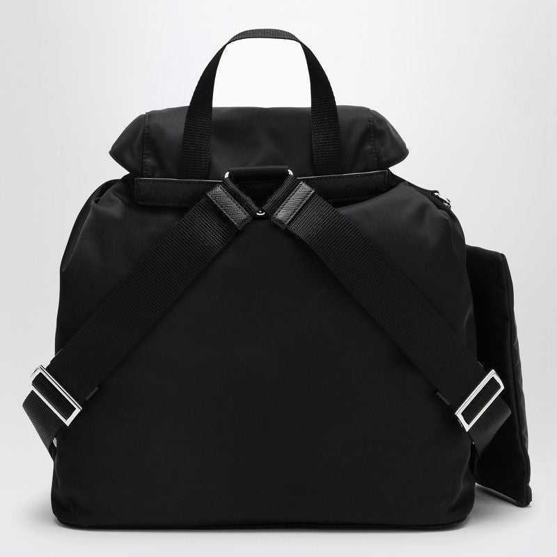 PRADA Mini Renylon and Saffiano Backpack with Pouch Handbag