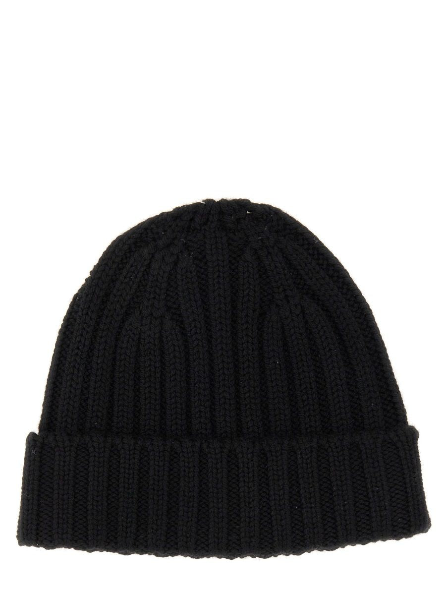 ASPESI High Lapel Ribbed Knit Beanie for Women