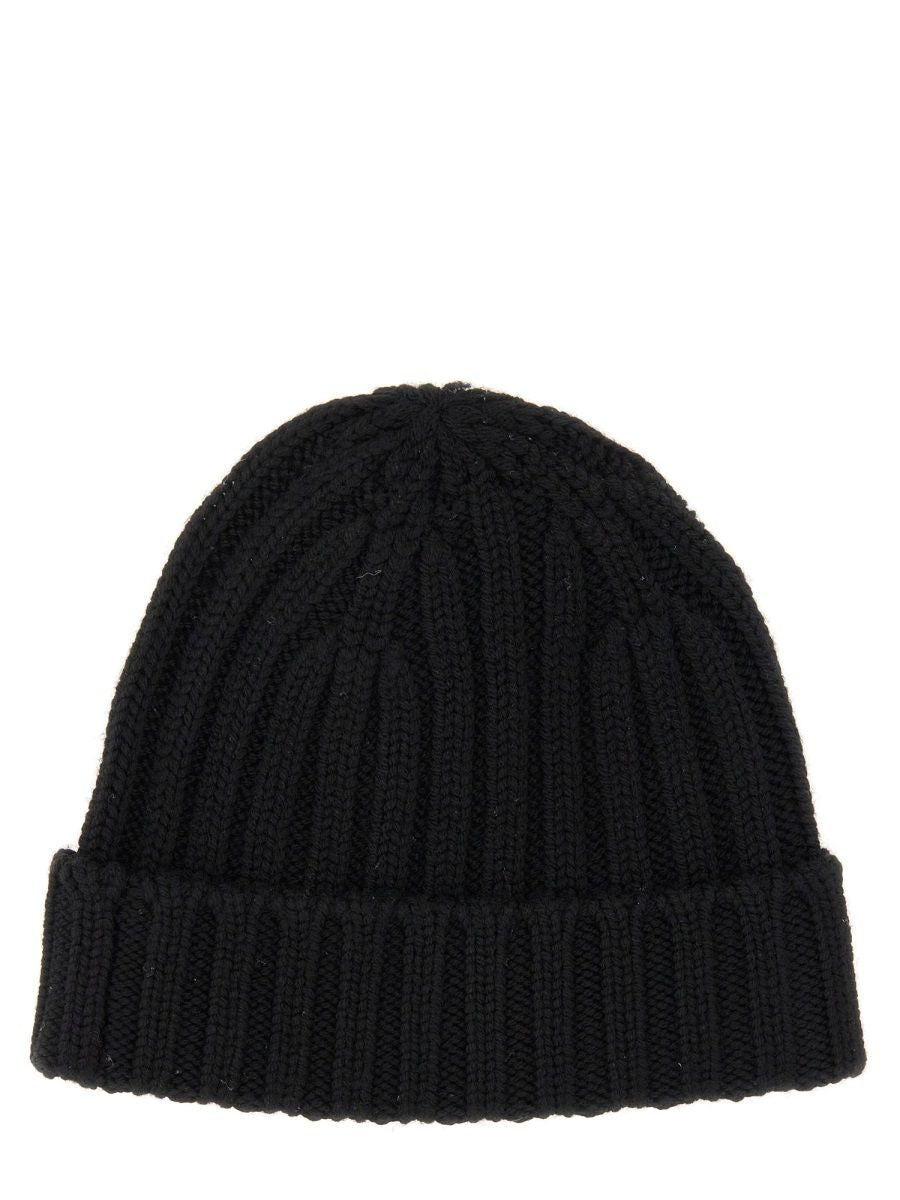 ASPESI High Lapel Ribbed Knit Beanie for Women