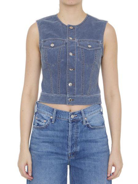 ALEXANDER WANG Trompe-L'Oeil Denim Vest - Women's Size 6