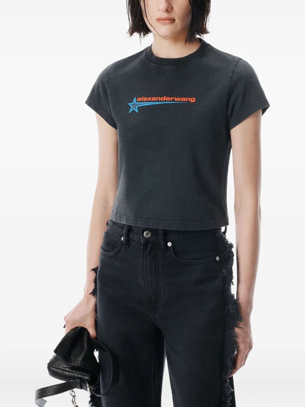 ALEXANDER WANG Mini Shrunken Cotton T-Shirt