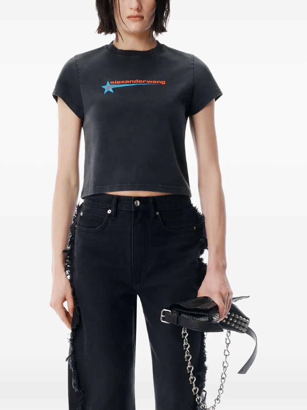 ALEXANDER WANG Mini Shrunken Cotton T-Shirt