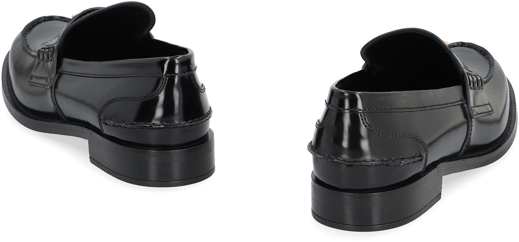 PRADA Women's Brushed Calfskin Round Toe Loafers