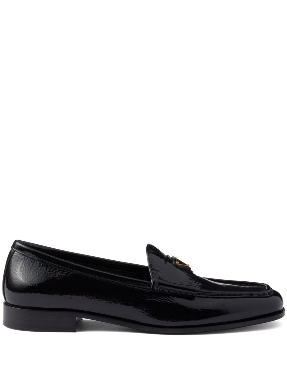 PRADA Women's Patent Leather Loafers with 2 cm Heel
