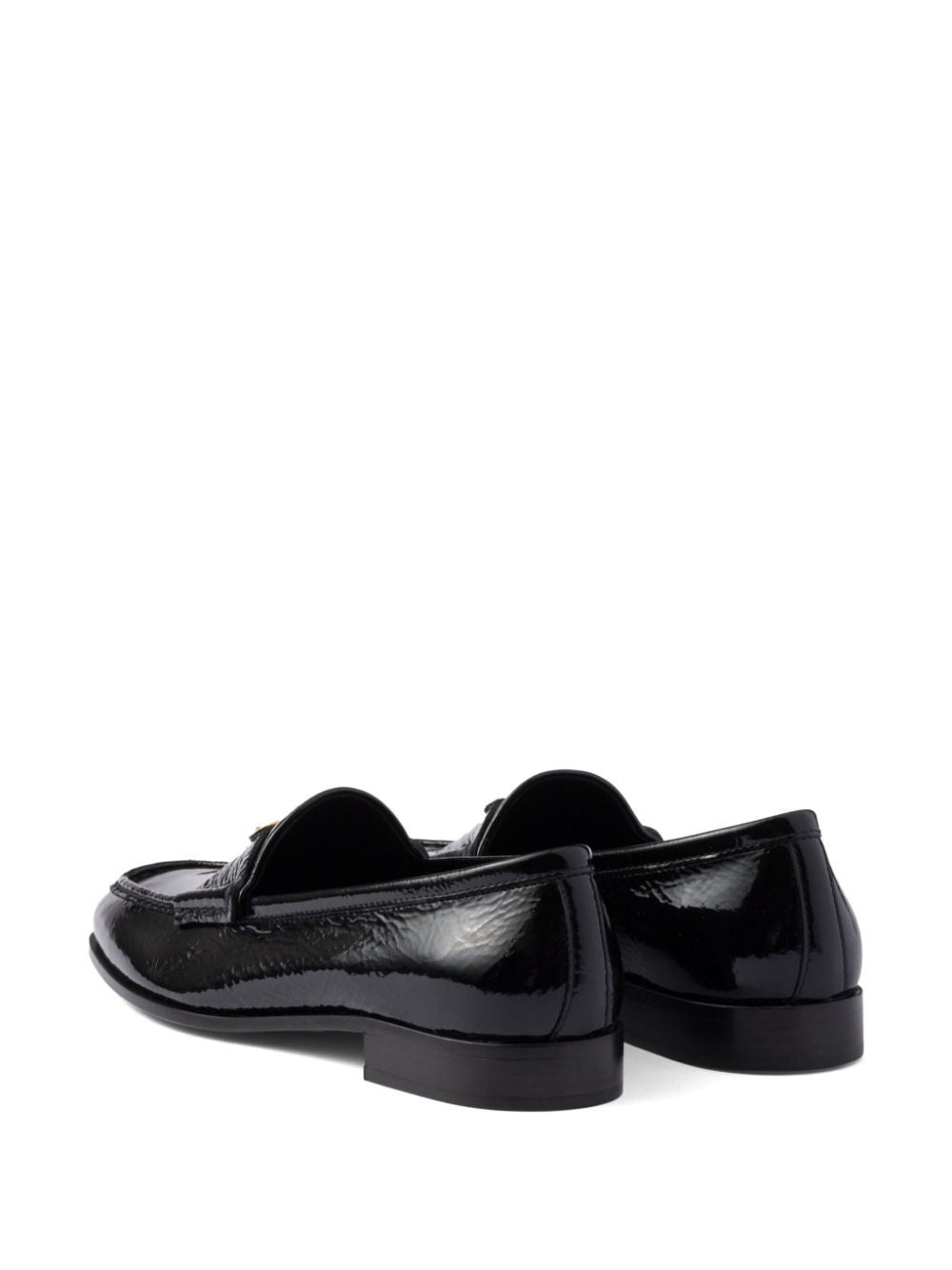 PRADA Women's Patent Leather Loafers with 2 cm Heel