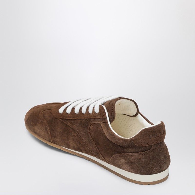 PRADA Suede Leather Lace-Up Sneakers for Women