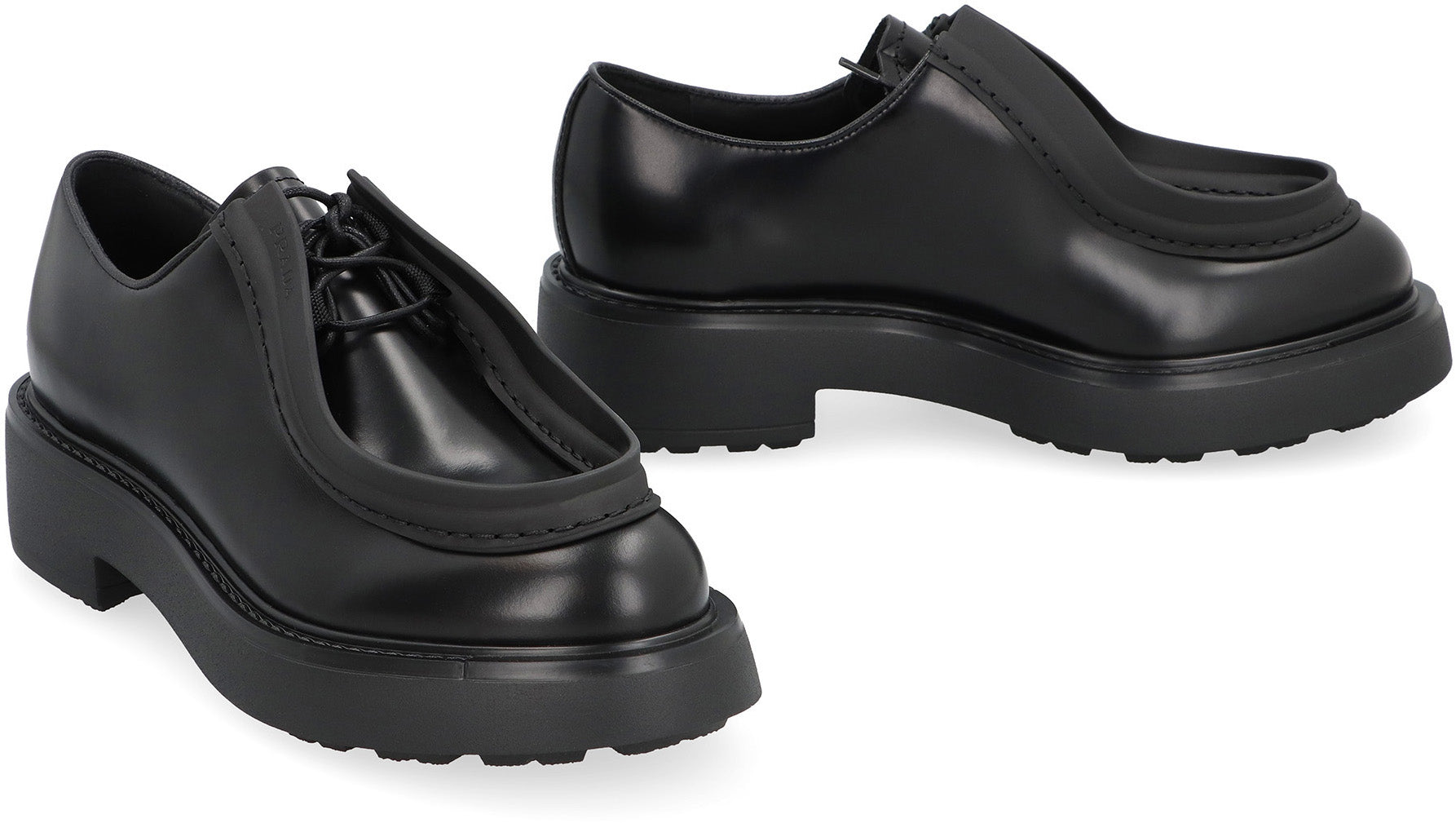 PRADA Luxury Leather Lace-Up Shoes
