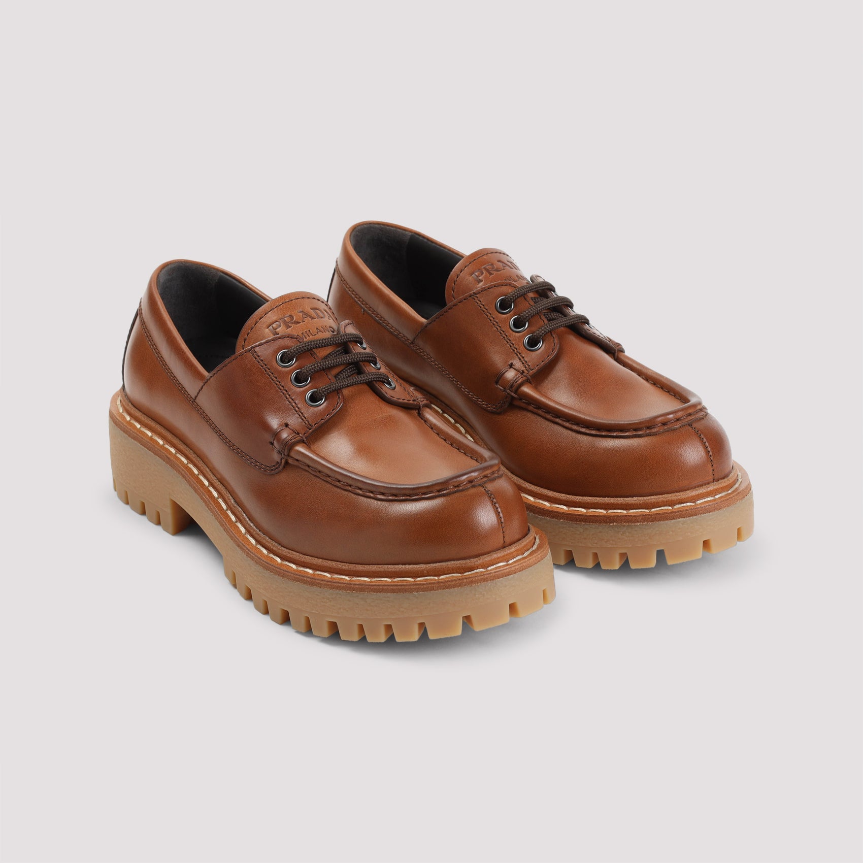 PRADA Lace-Up Leather Shoes for Women