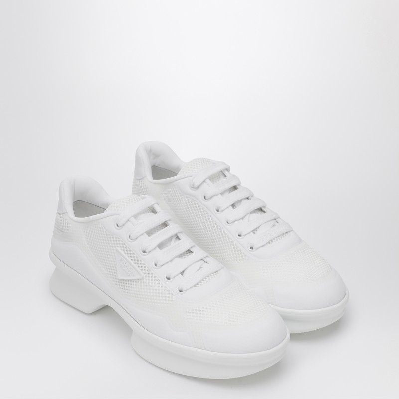 PRADA Low-Top Fabric and Mesh Sneakers for Women