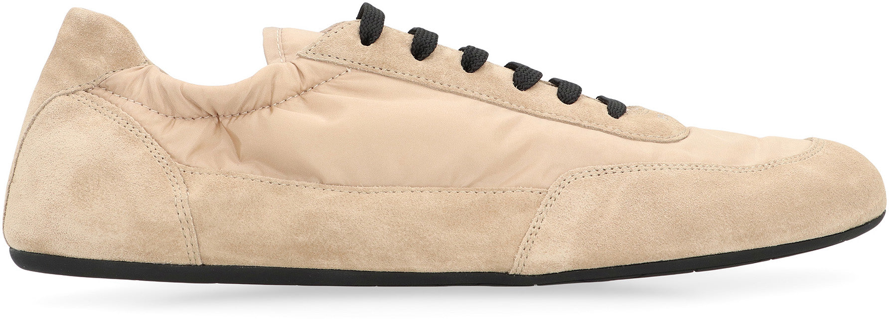 PRADA Low-Top Sneaker with Leather Accents