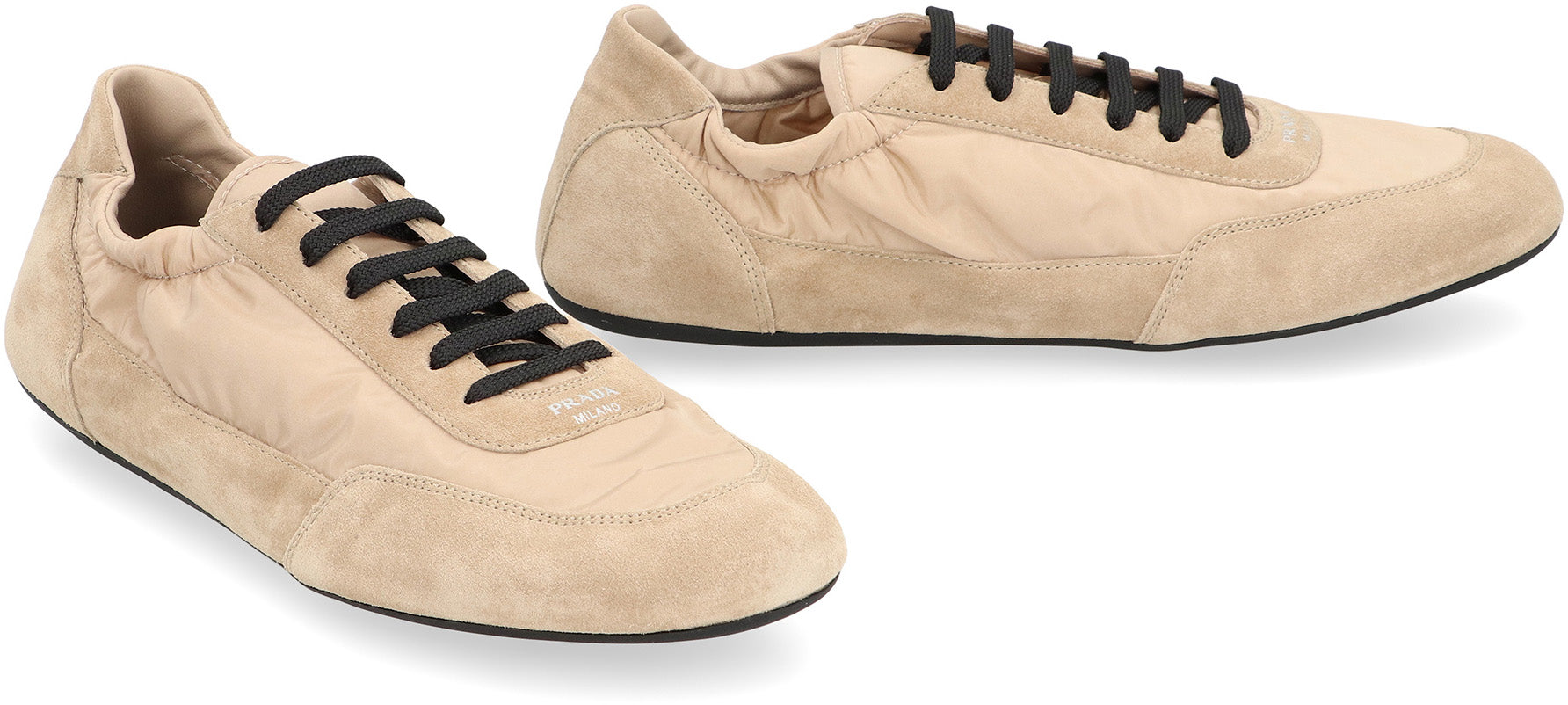PRADA Collapse Re-Nylon & Suede Sneakers for Women