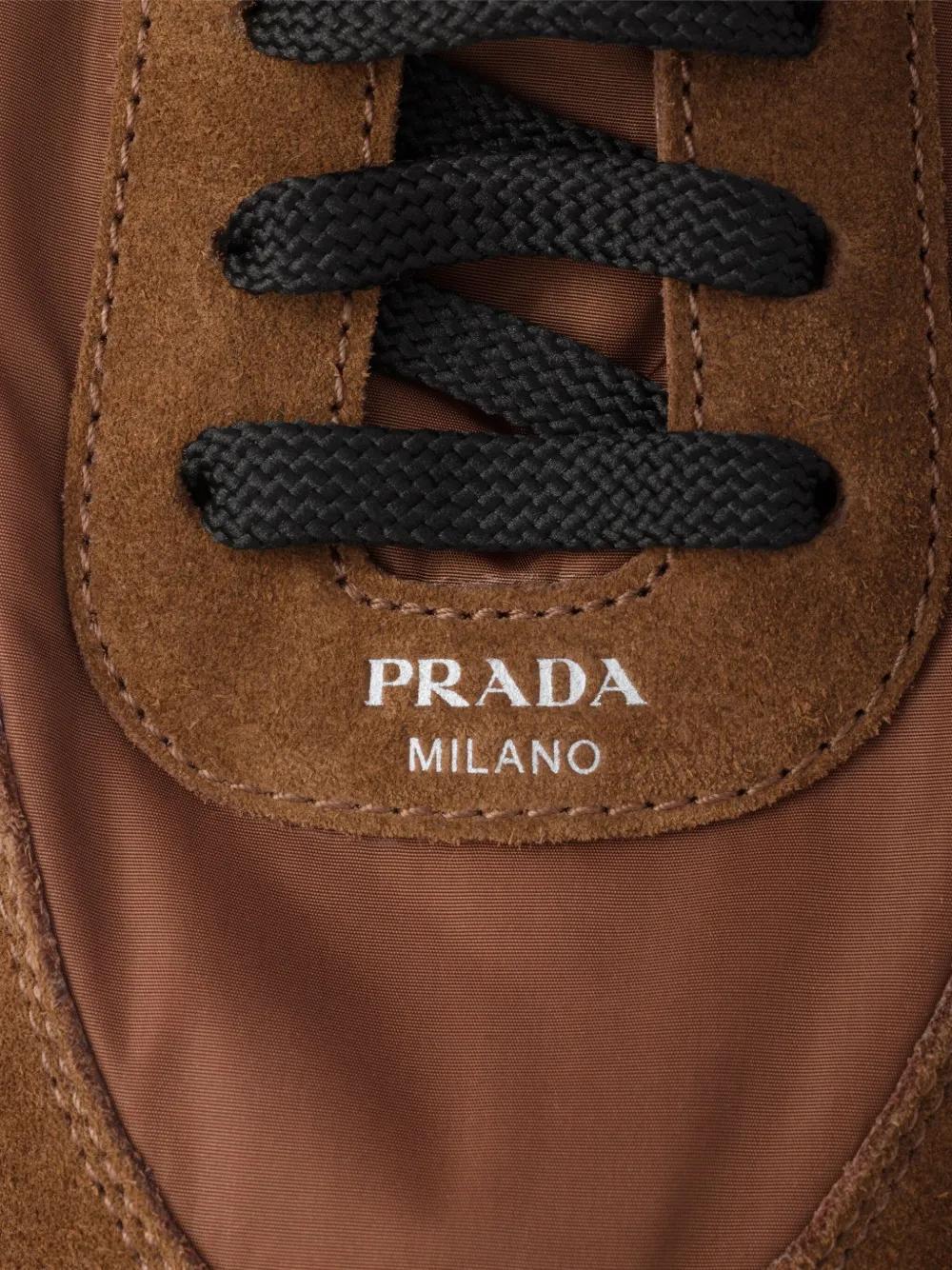PRADA Collapse Re-Nylon and Suede Sneakers for Women