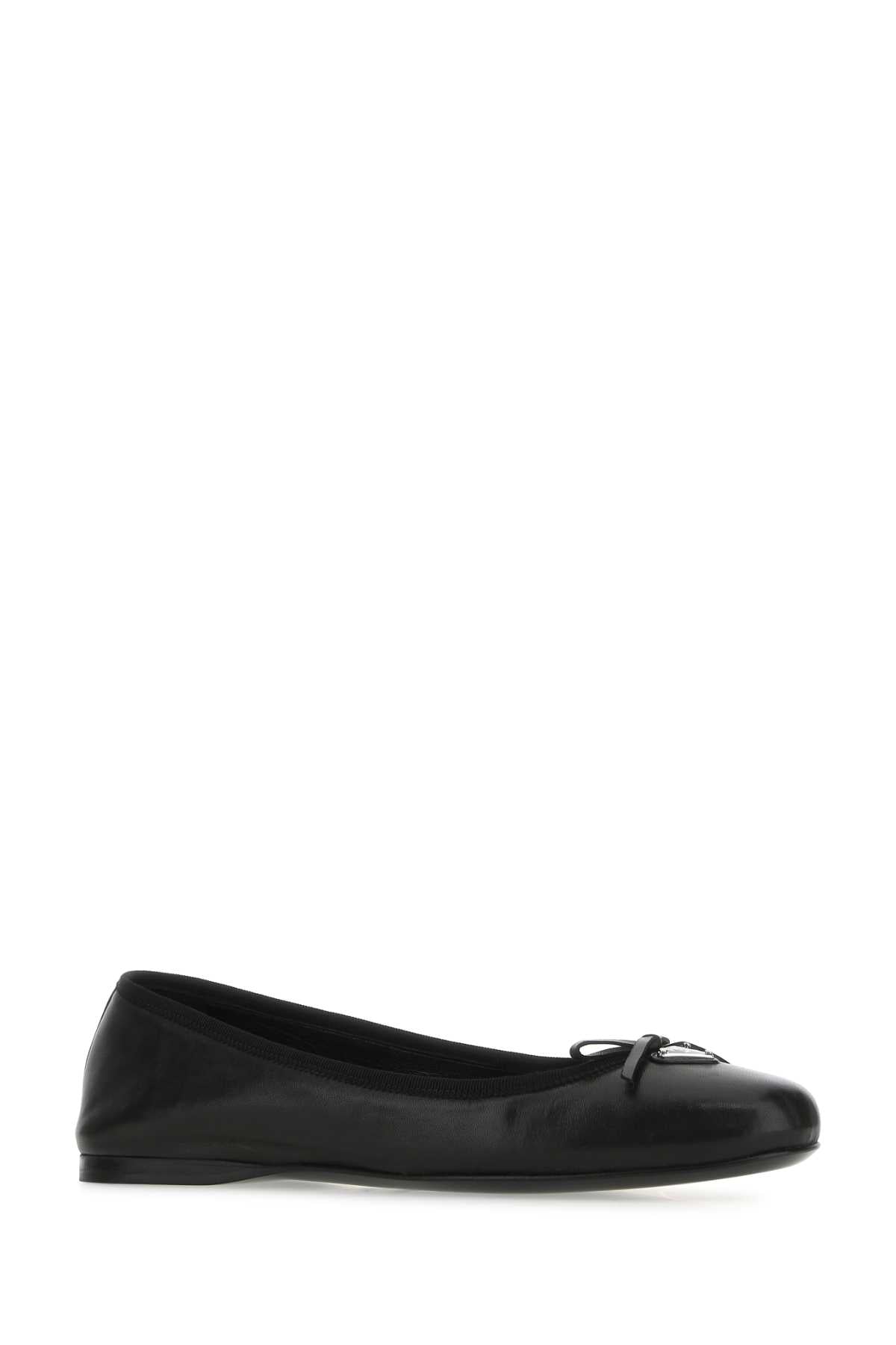 PRADA Chic Nappa Leather Ballerina Flats