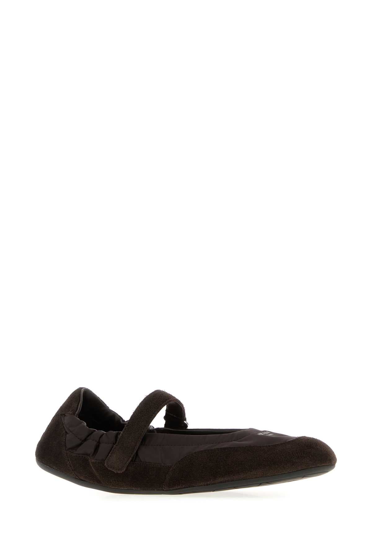 PRADA Re-Nylon and Suede Ballerinas for Women