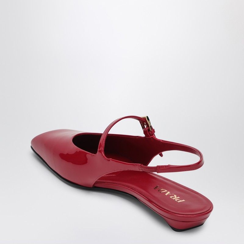 PRADA Patent Leather Slingback Ballerina