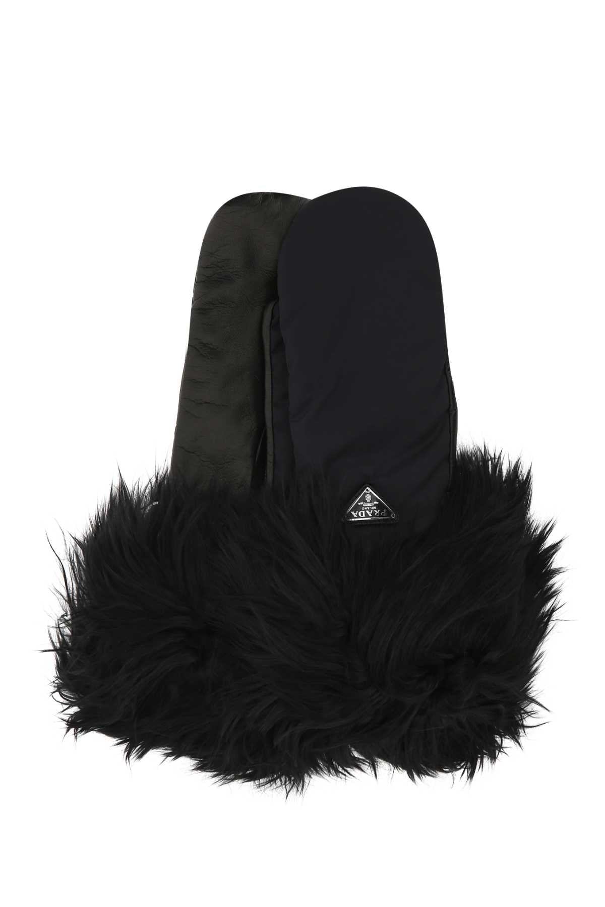 PRADA Luxury Nylon and Nappa Leather Gloves for Women