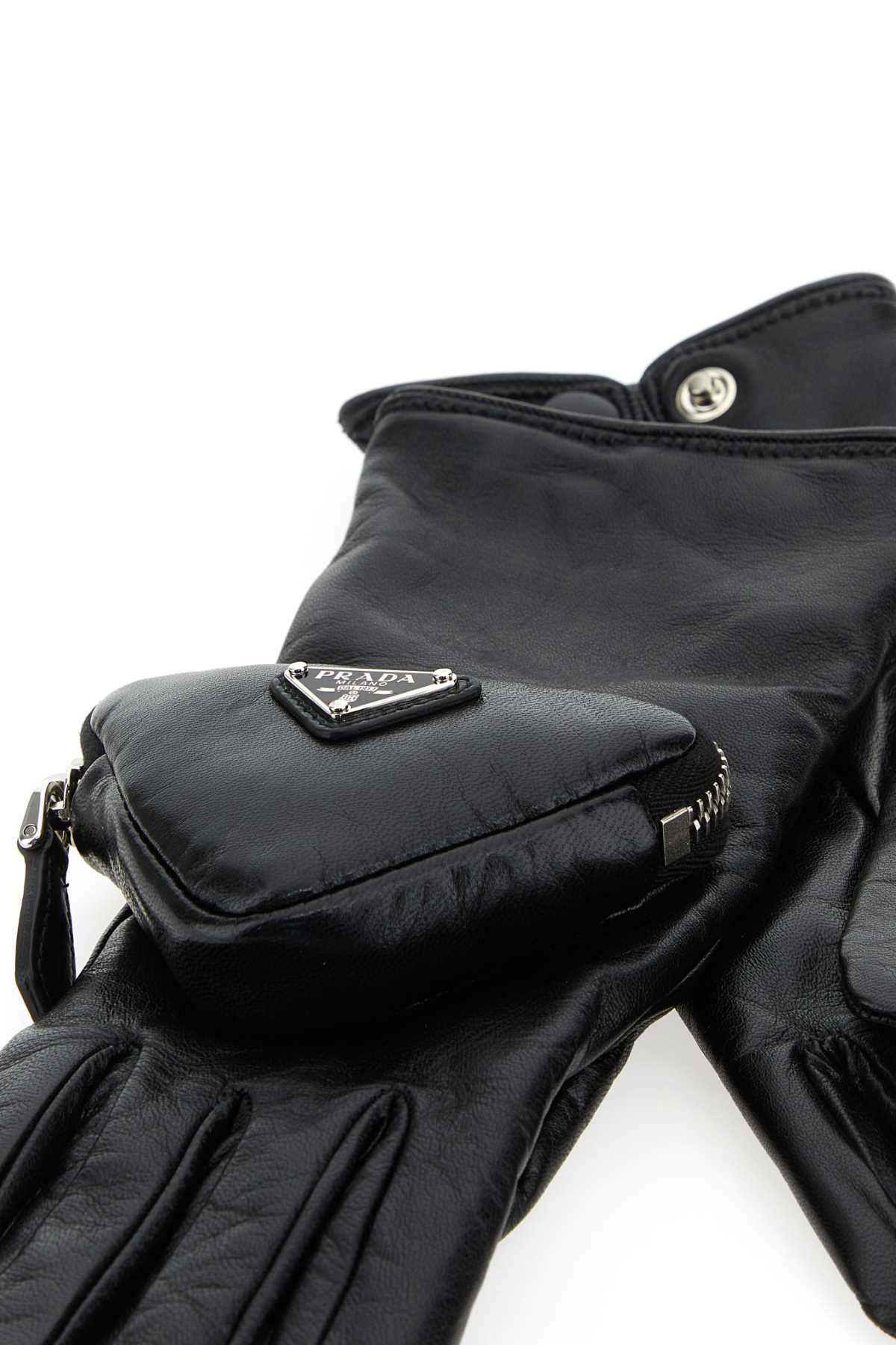 PRADA Elegant Leather Gloves for Women - FW25 Collection