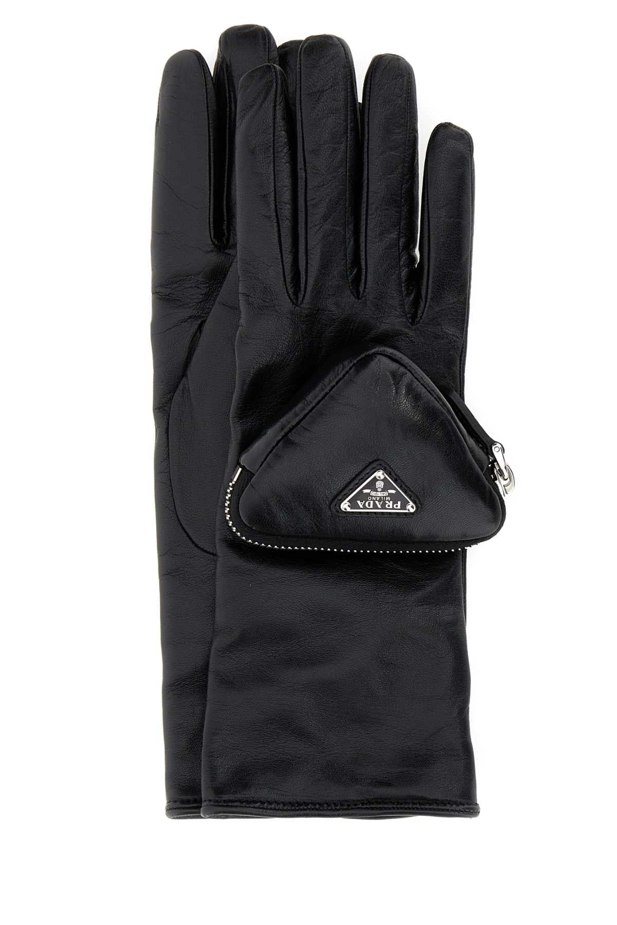 PRADA Elegant Leather Gloves for Women - FW25 Collection