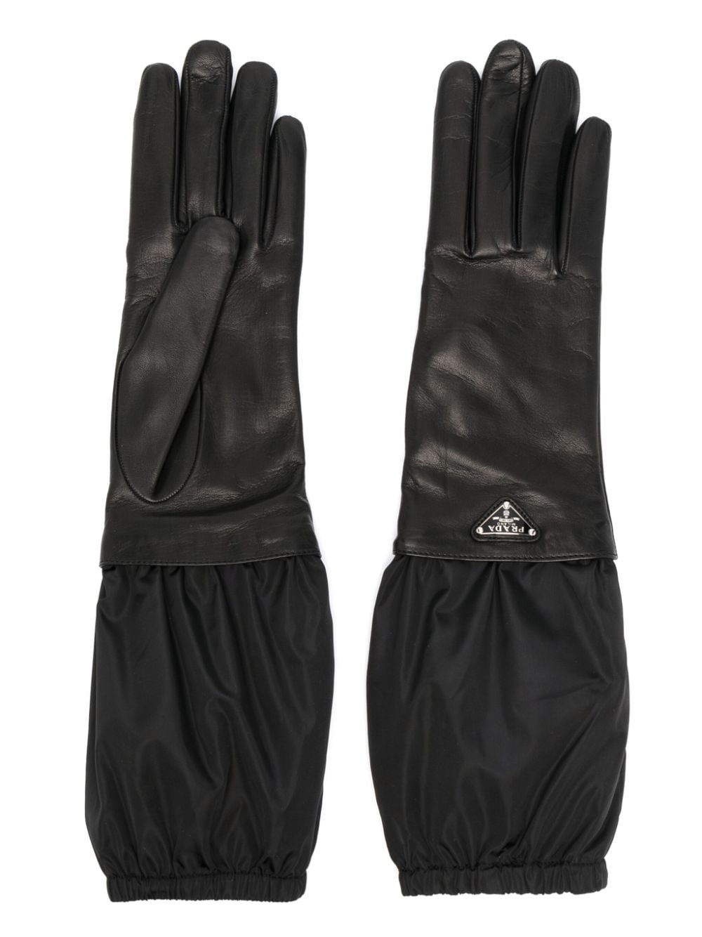 PRADA Nylon and Leather Gloves for Women - FW23 Collection