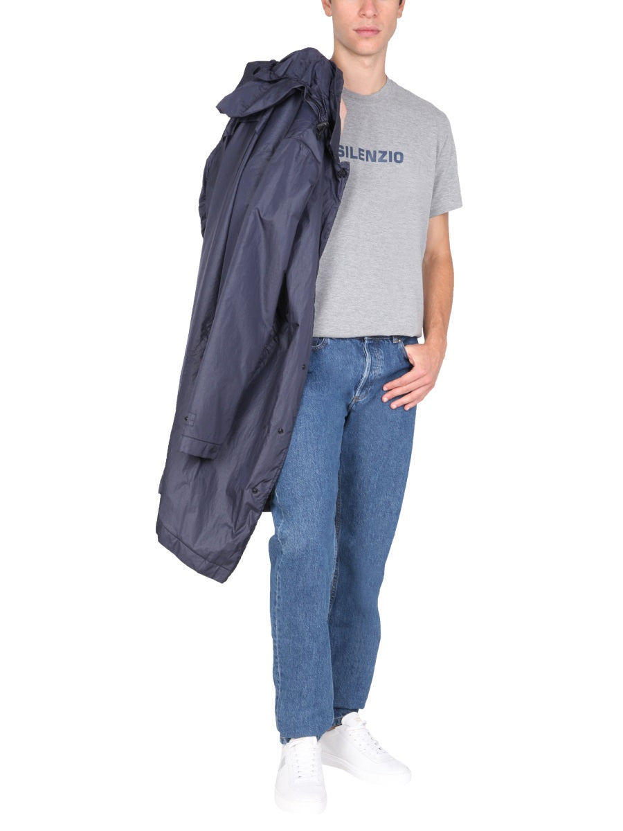 ASPESI Men's Waterproof Jacket with Shirt Neck and Drawstring