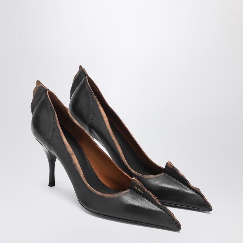 PRADA Antiqued Leather Pumps