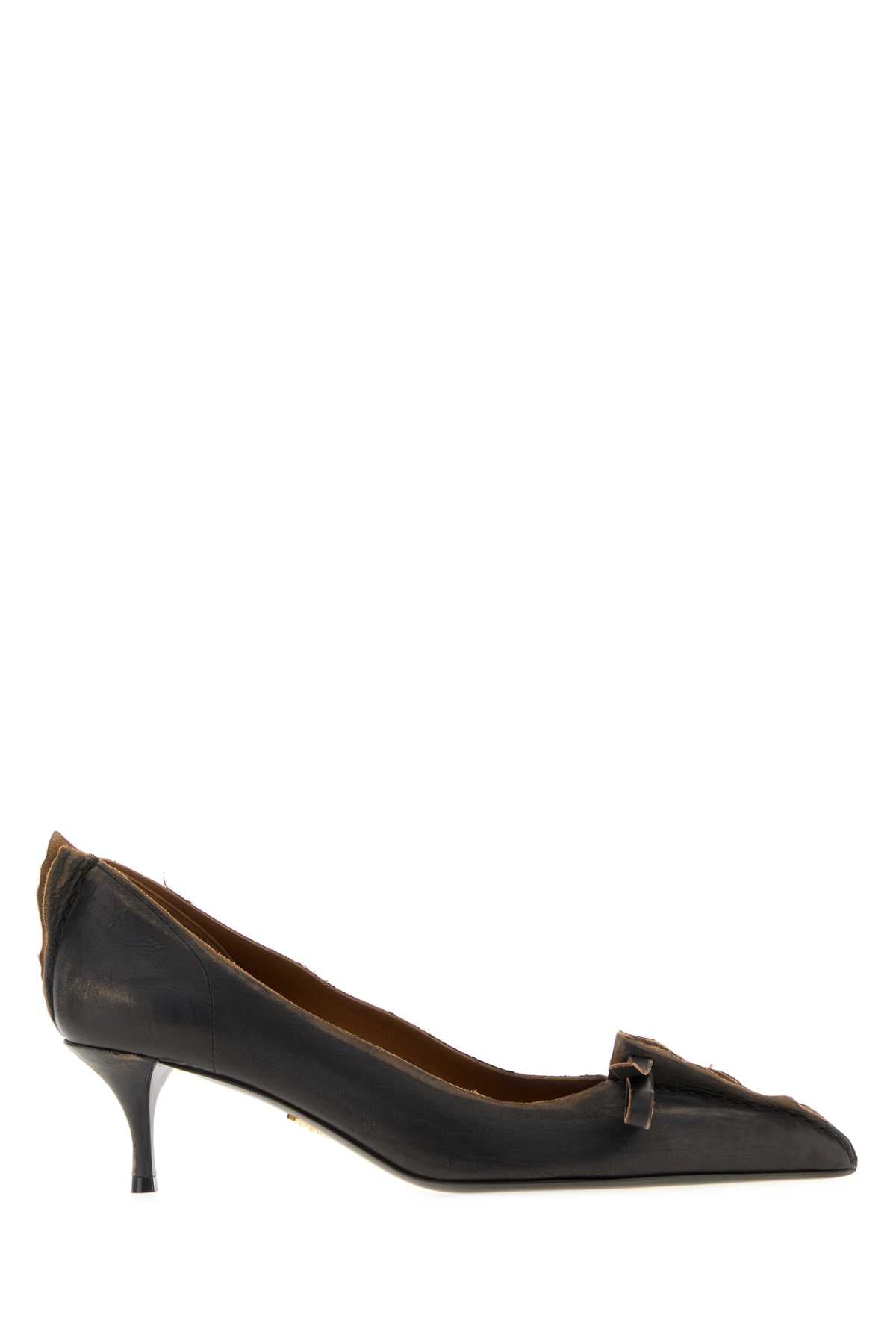 PRADA Elegant Leather Pumps for Women - Decollete Style