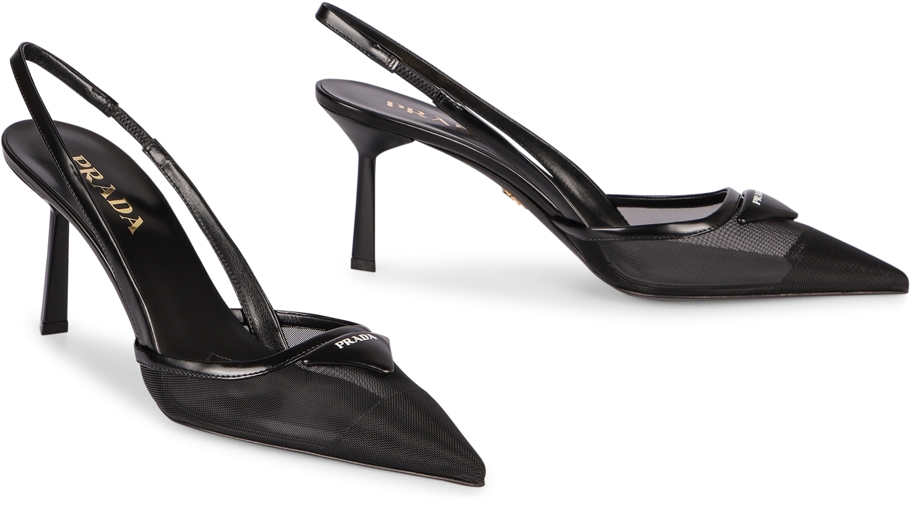 PRADA Elegant Mesh Slingback Pumps - SS25
