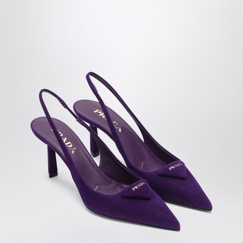 PRADA Suede Slingback Pumps
