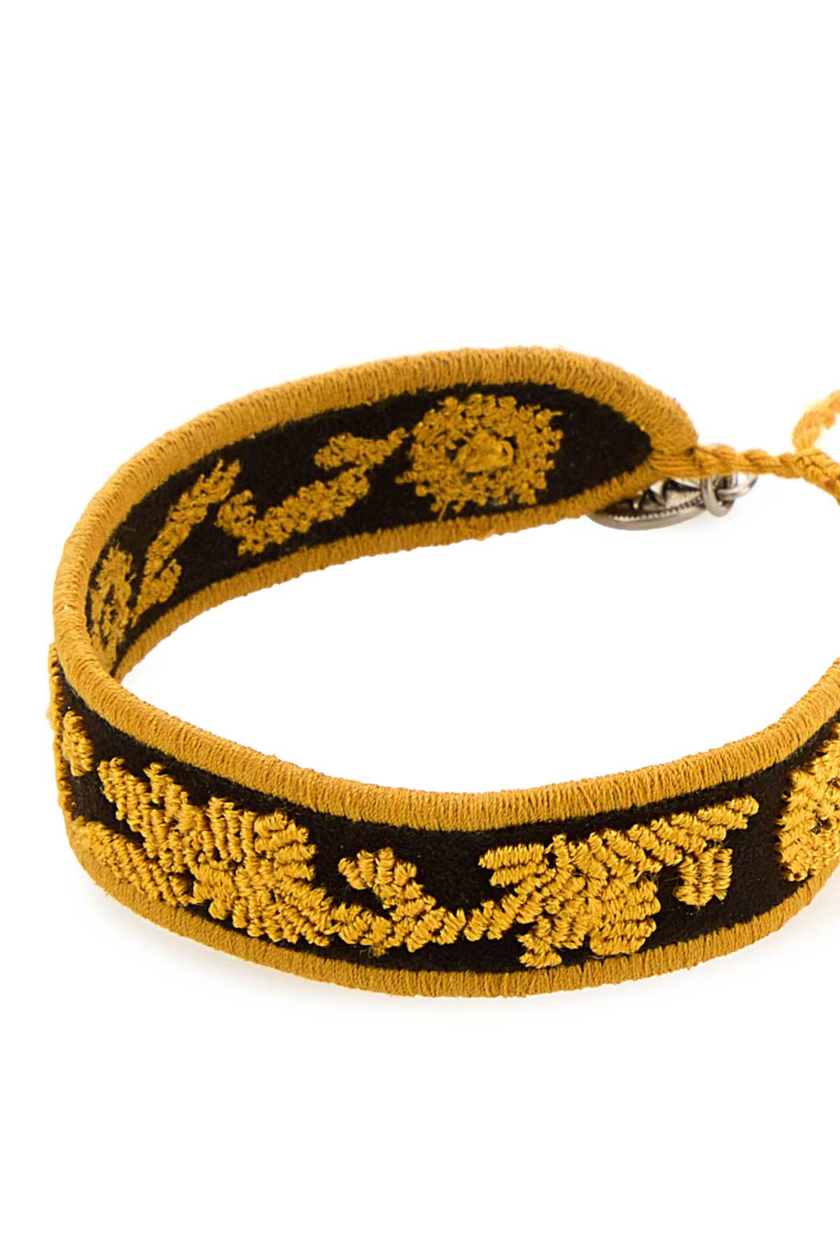 PRADA Two-Tone Suede and Fabric Bracelet