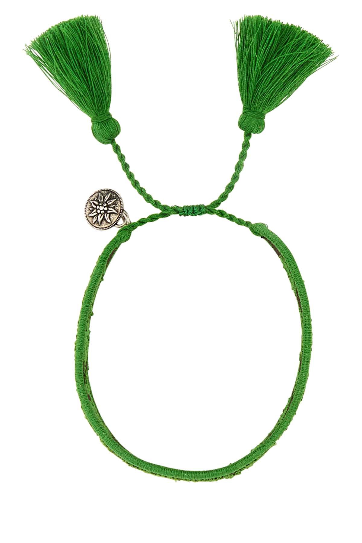 PRADA Two-Tone Suede and Fabric Mini Bracelet