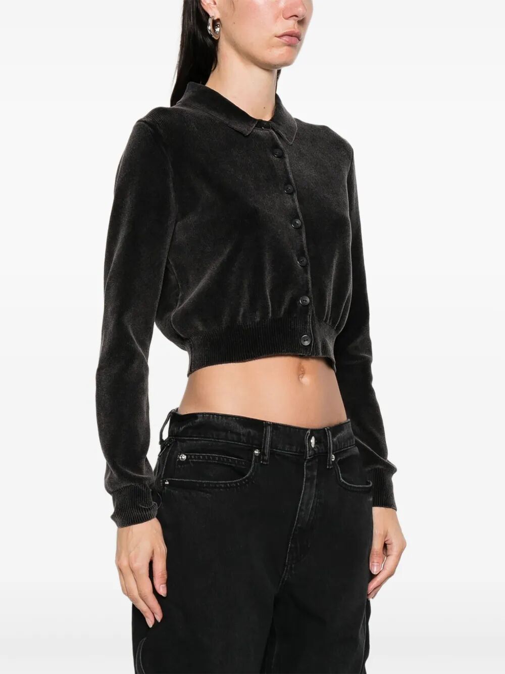 ALEXANDER WANG Button-Up Cardigan with Collar - Women