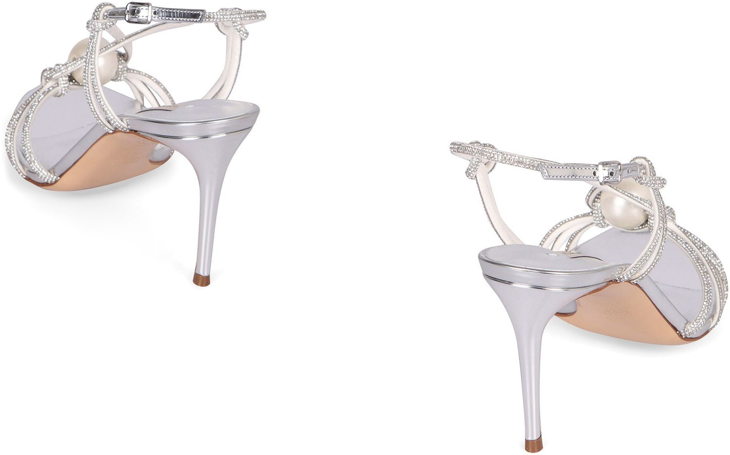 CASADEI Elegant Heeled Sandals with Crystal Details
