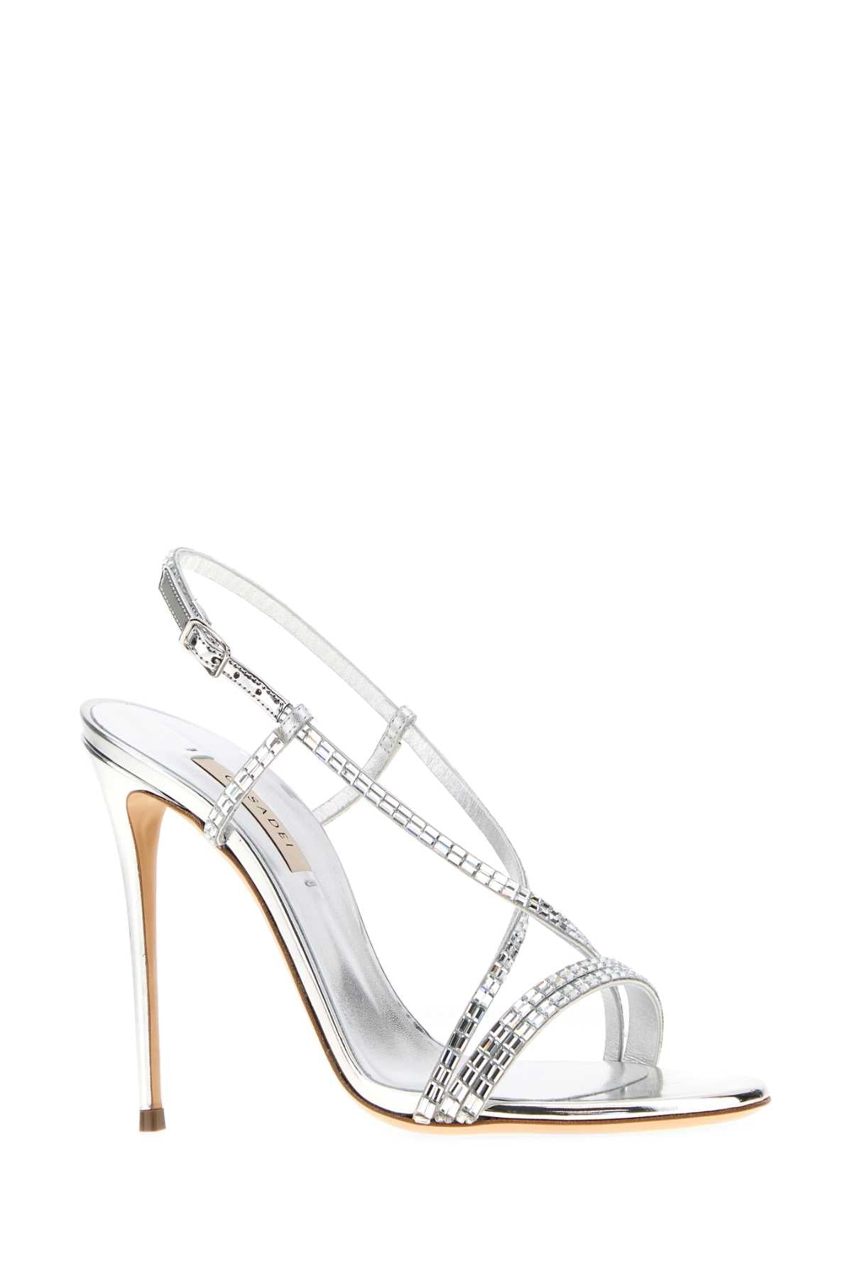 CASADEI Embellished Fabric Sandals