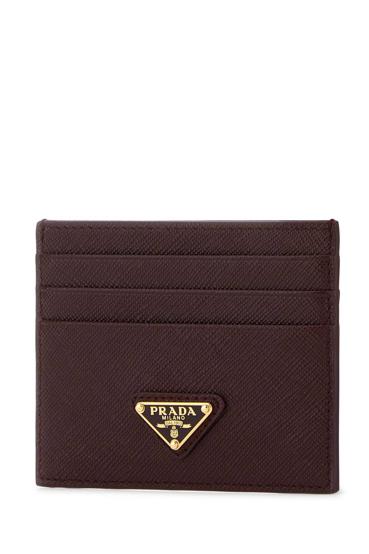 PRADA Mini Card Holder in Saffiano Leather