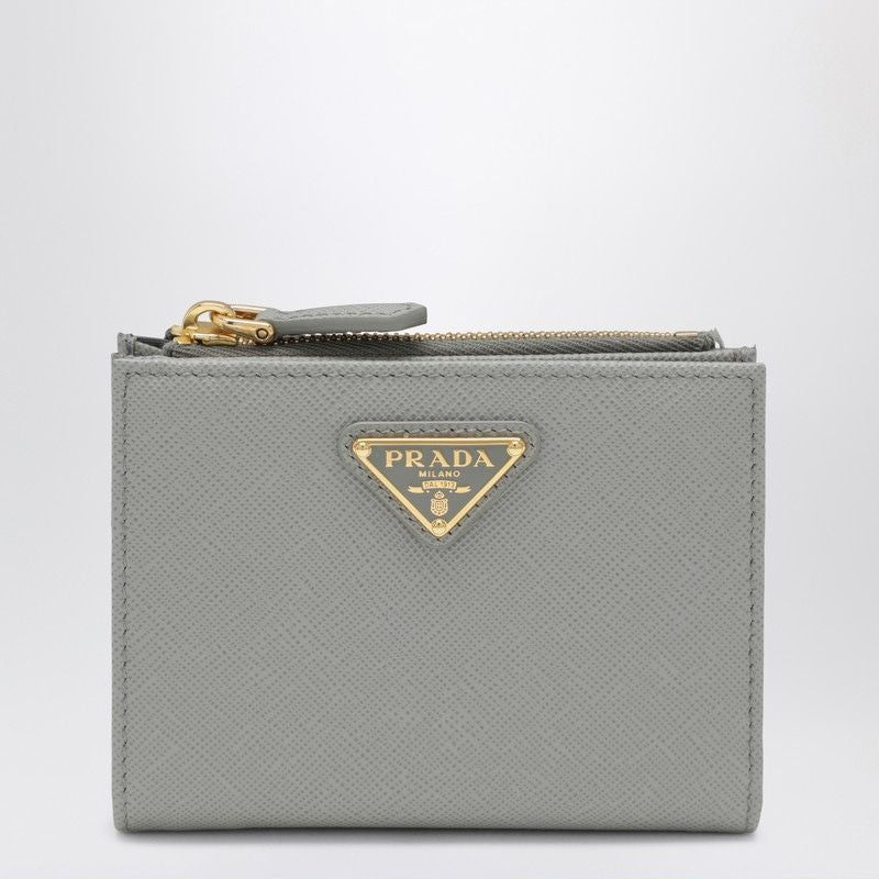 PRADA Mini Leather Wallet with Snap Closure