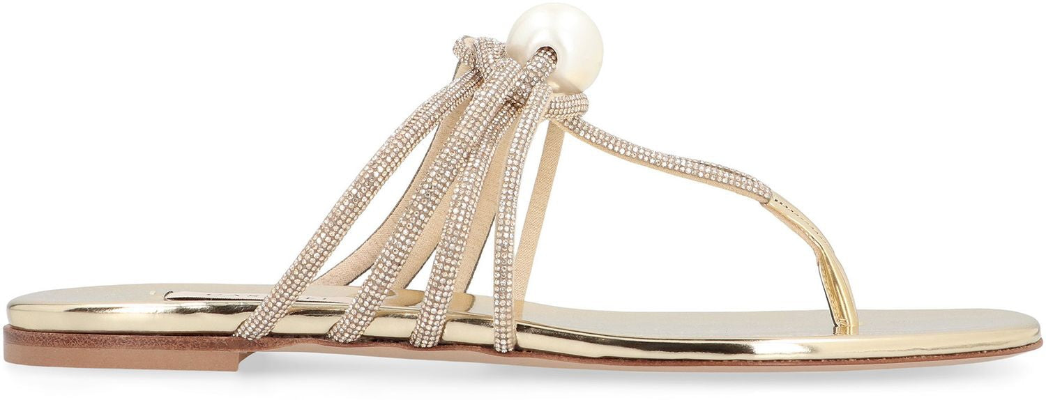 CASADEI Elegant Strass Upper Flat Sandals for Women