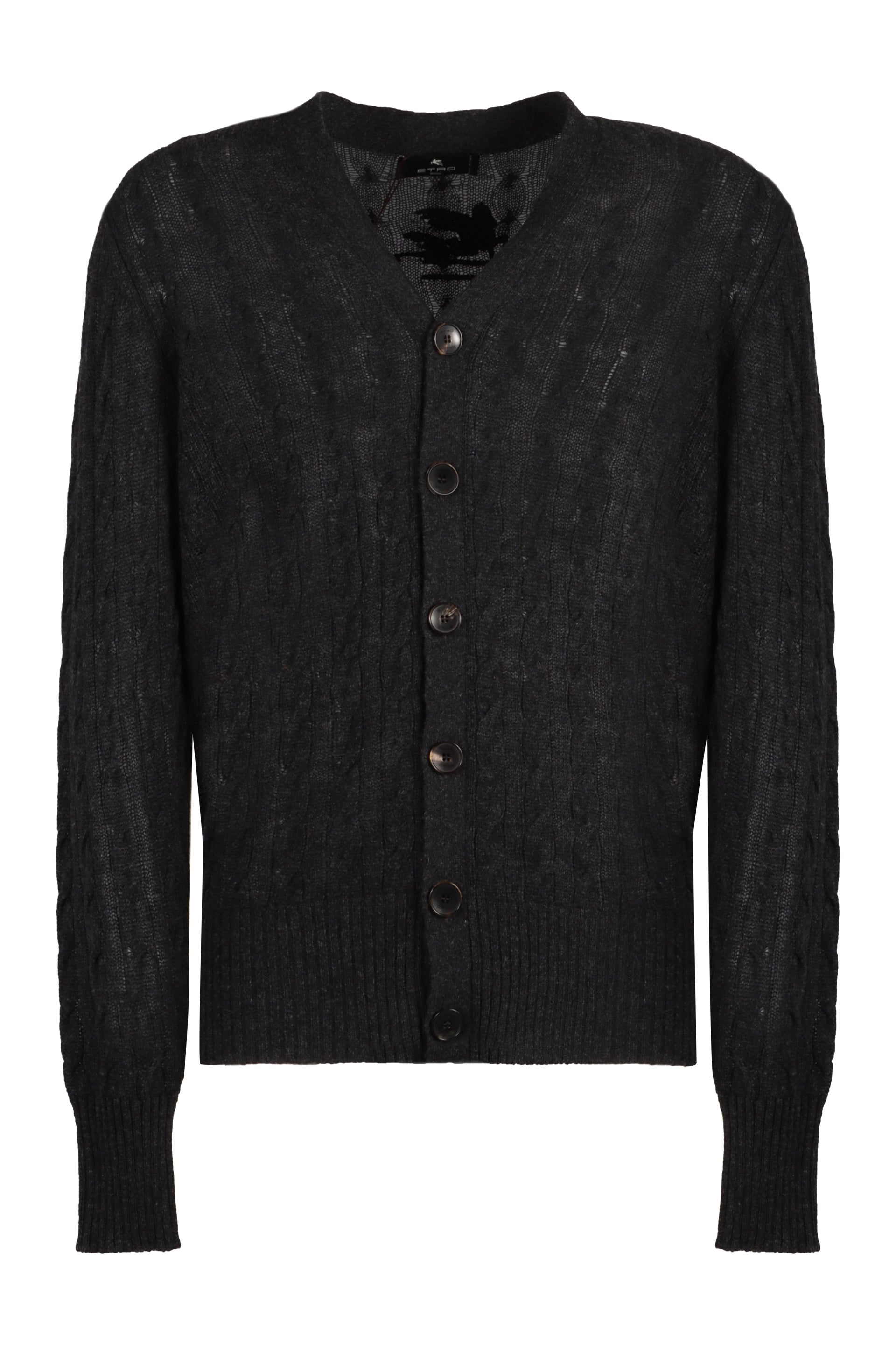 ETRO Men's Cashmere Cable-Knit Cardigan
