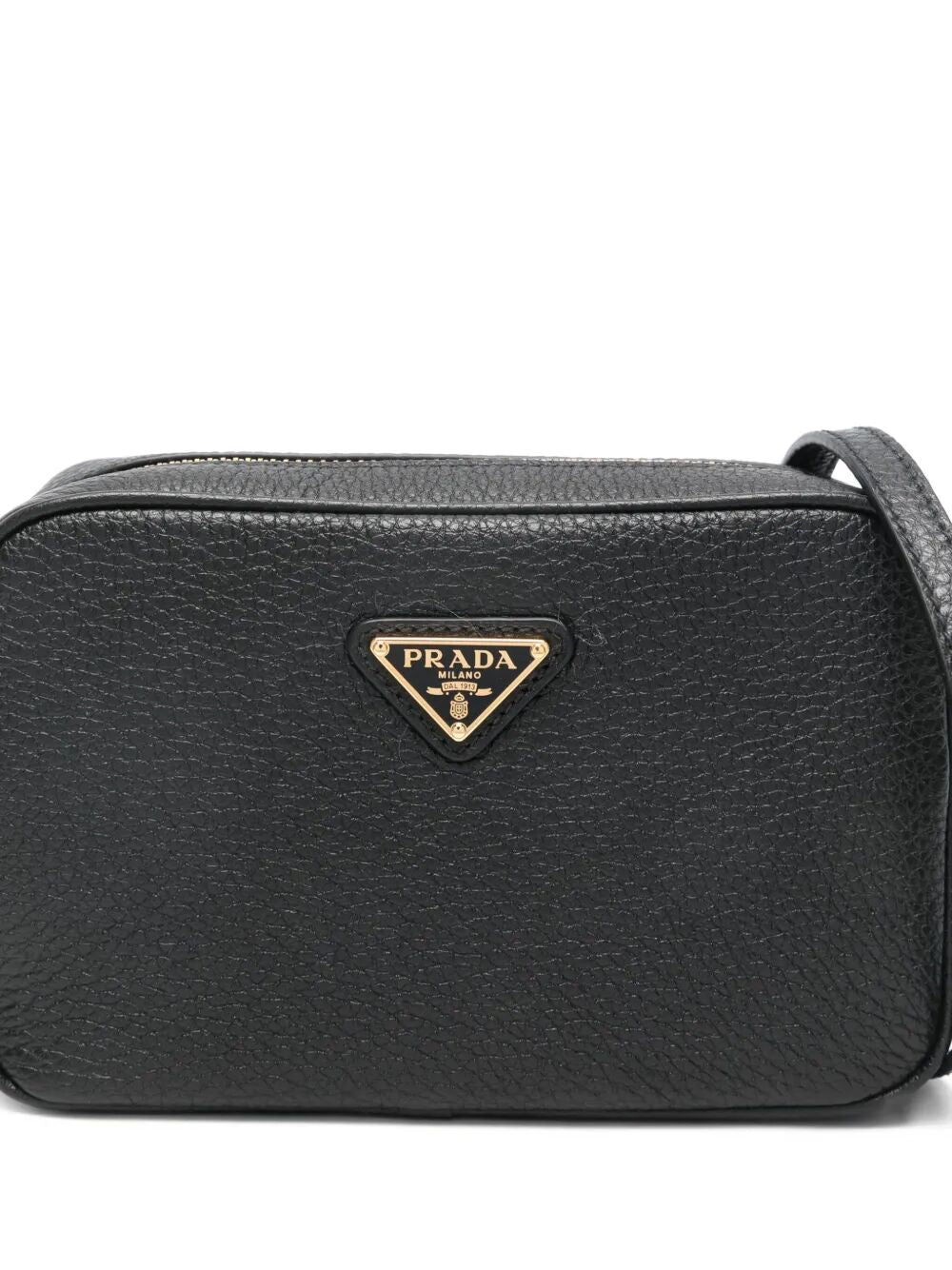 PRADA Hammered Leather Crossbody Handbag W 17 X H 11 X D 6 CM