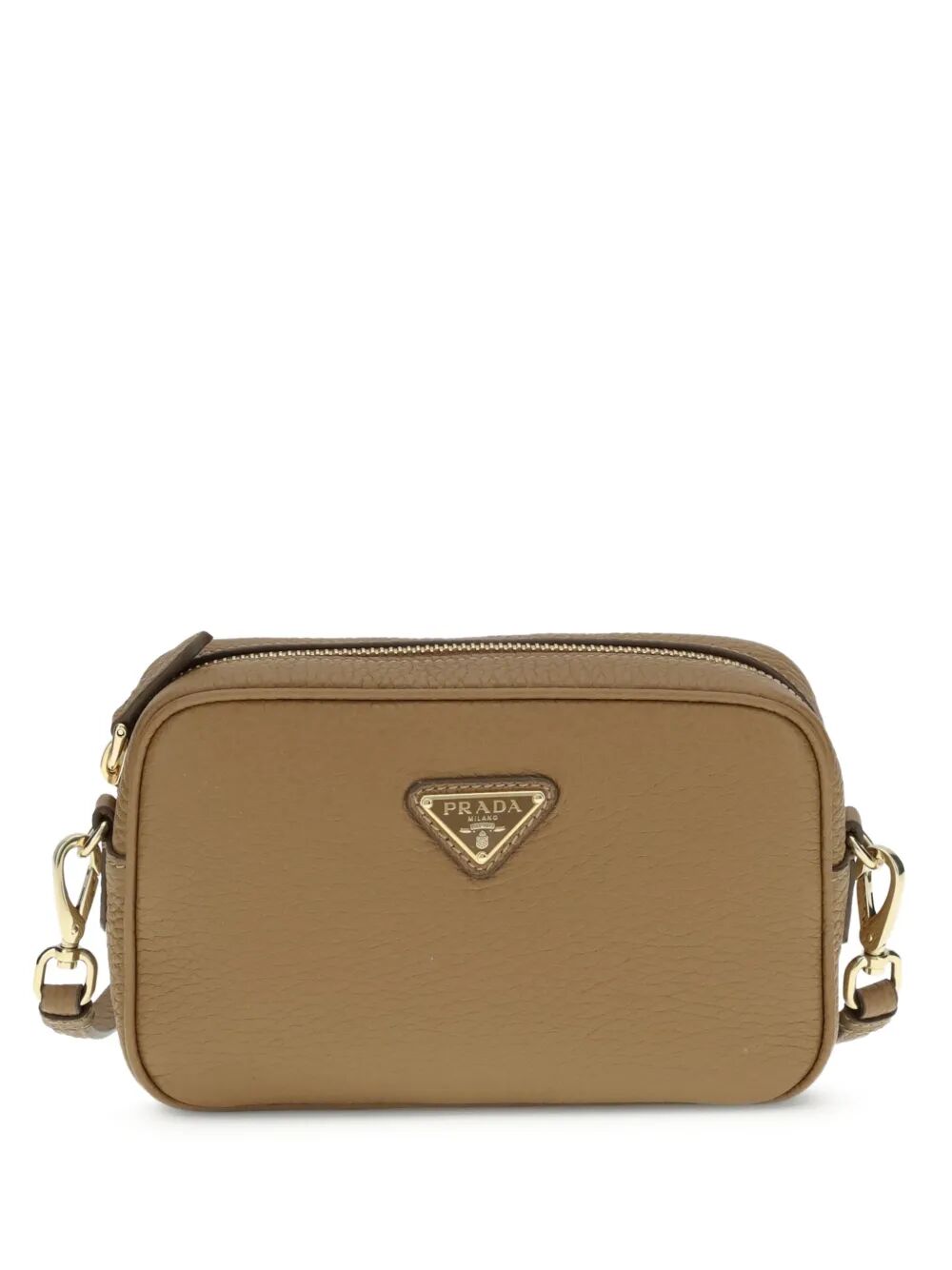 PRADA Hammered Leather Crossbody Handbag (W 17 x H 11 x D 6 CM)