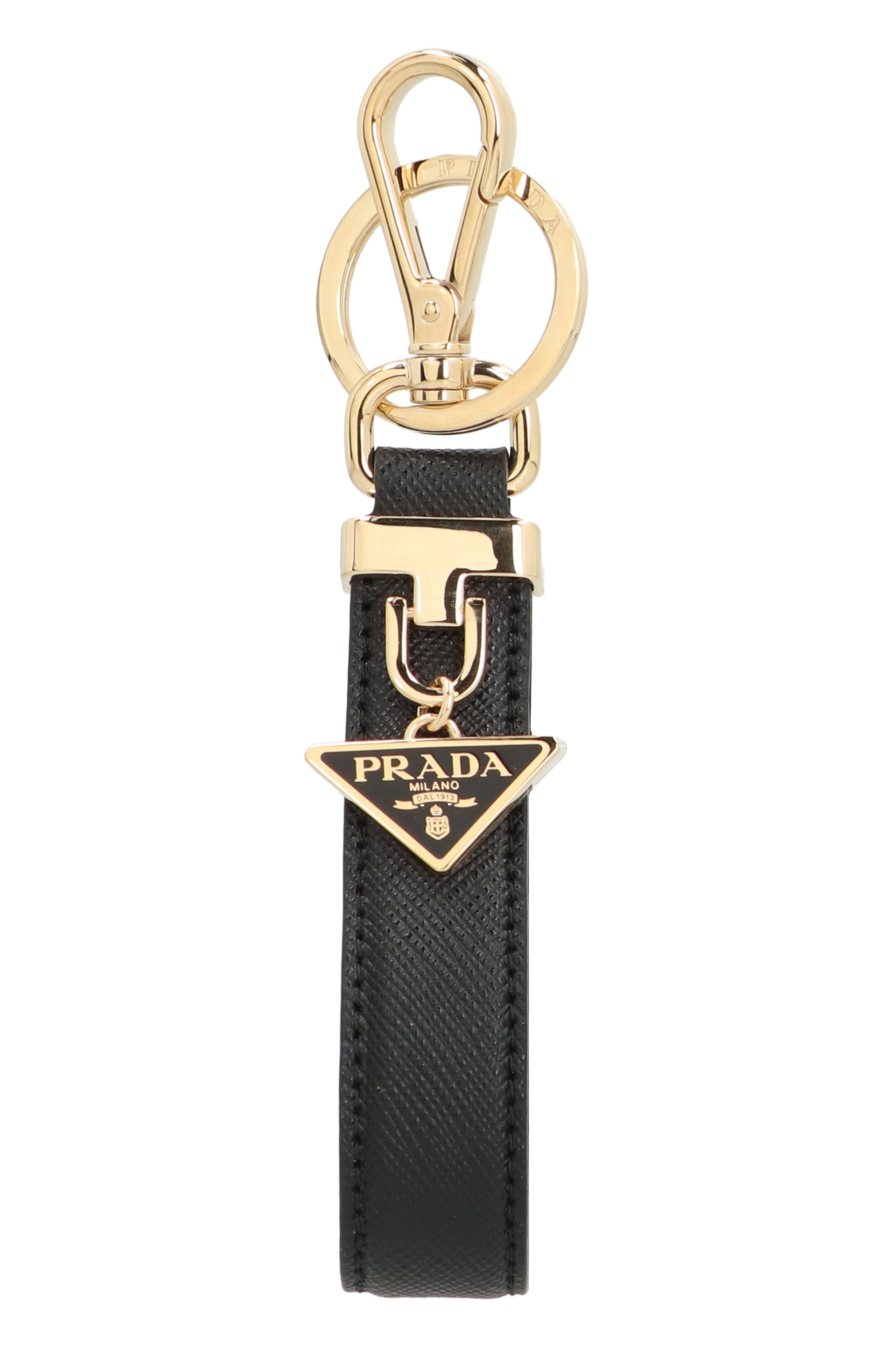 PRADA Elegant Mini Leather Key Ring