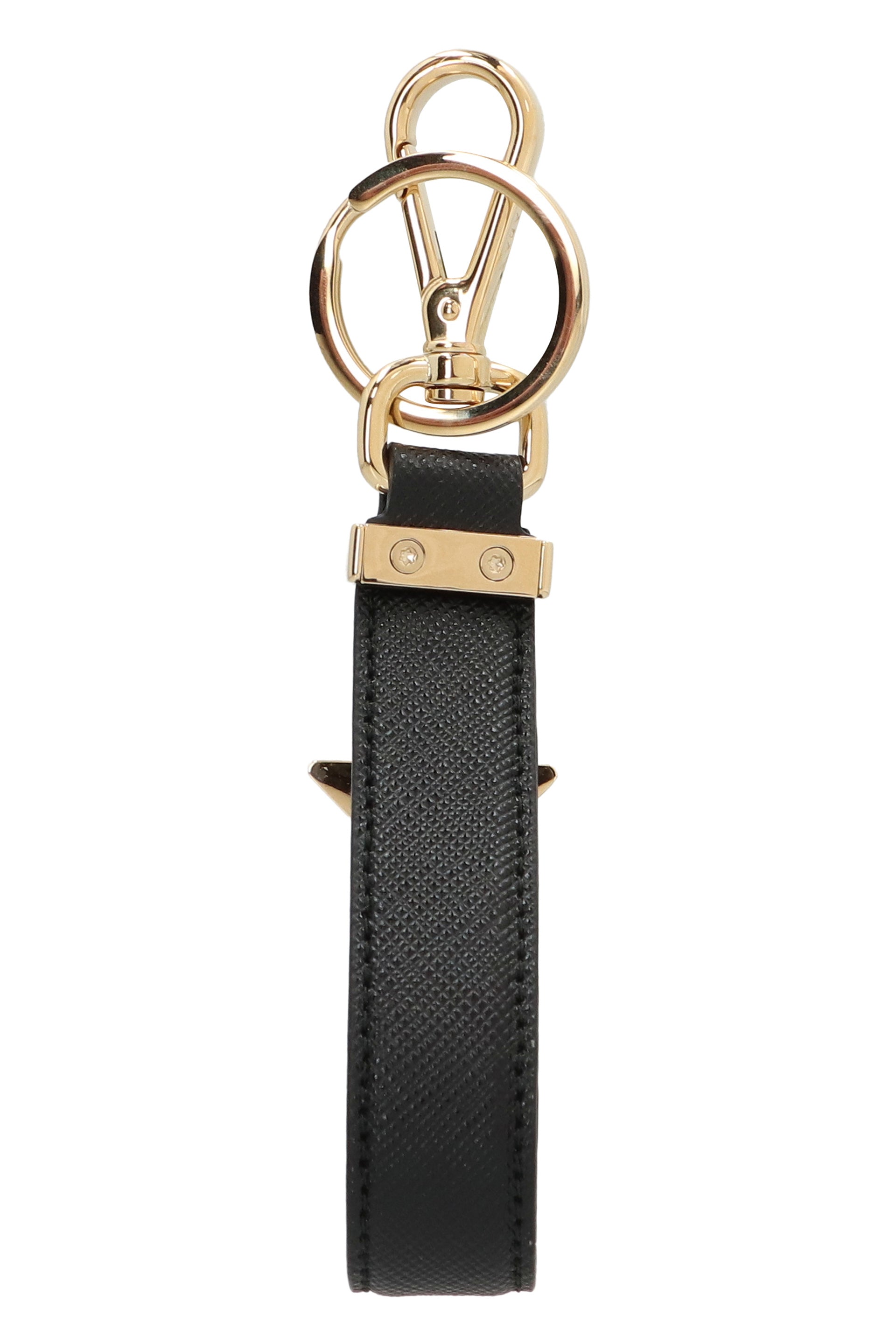 PRADA Elegant Mini Leather Key Ring