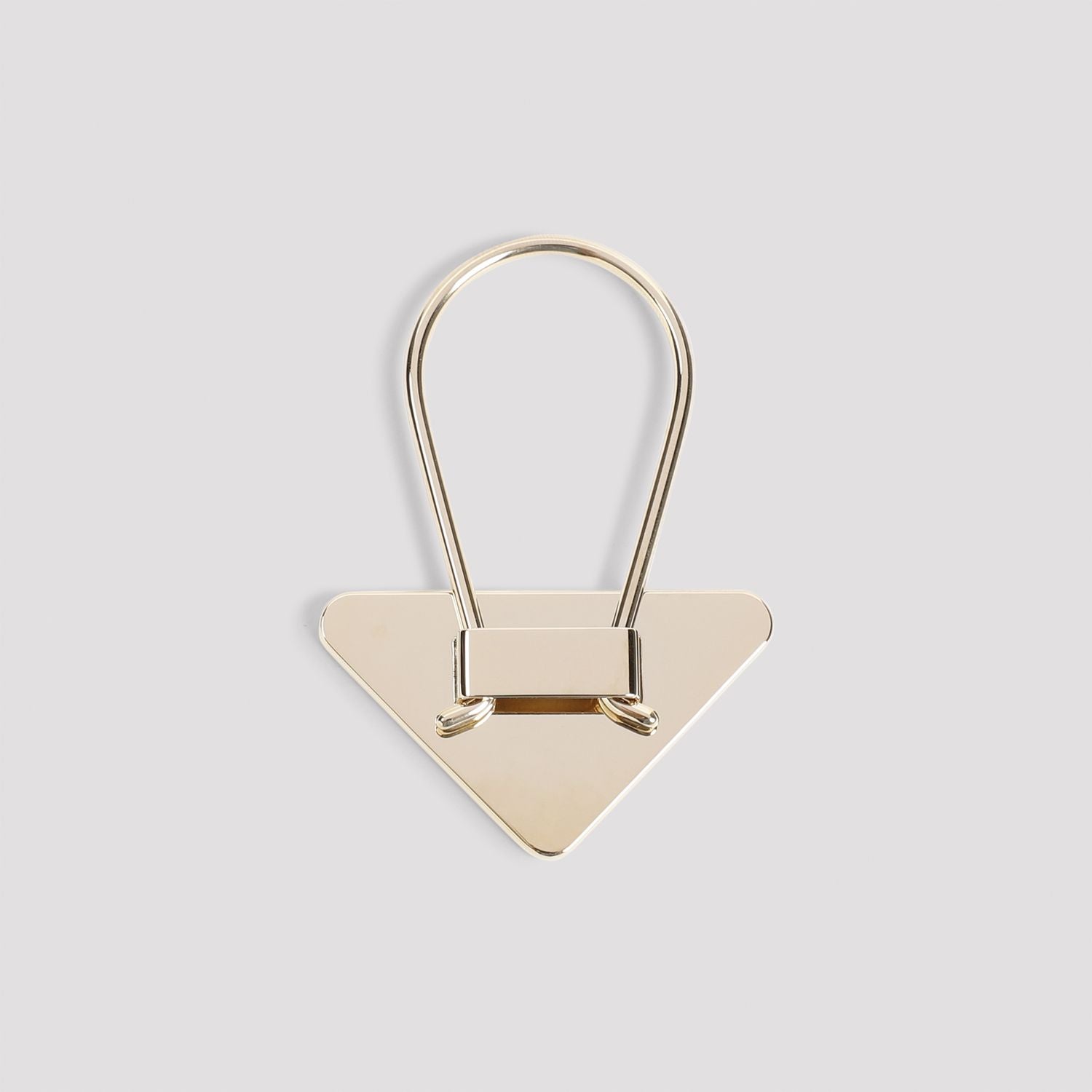 PRADA Triangular Enamelled Metal Key Ring