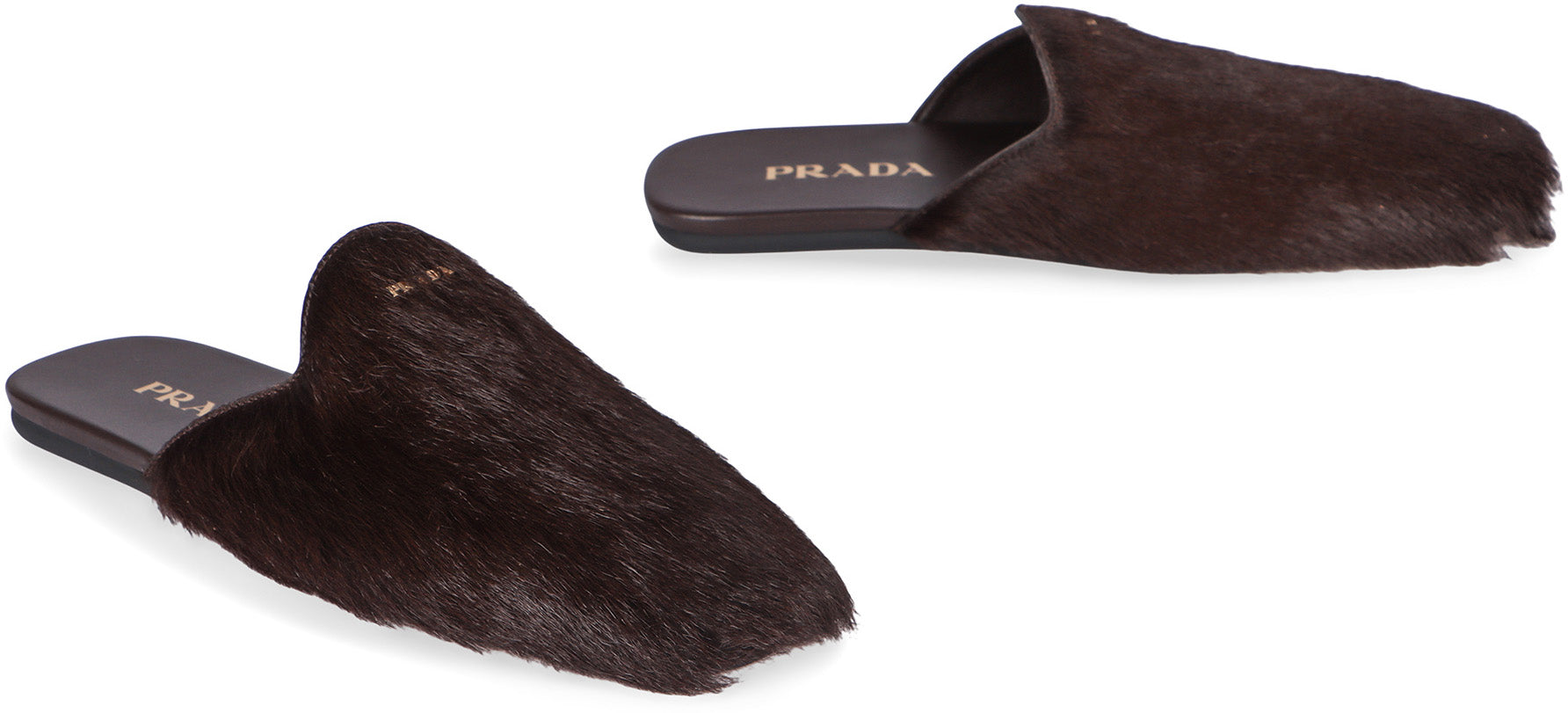 PRADA Luxe Fur Leather Flats for Women