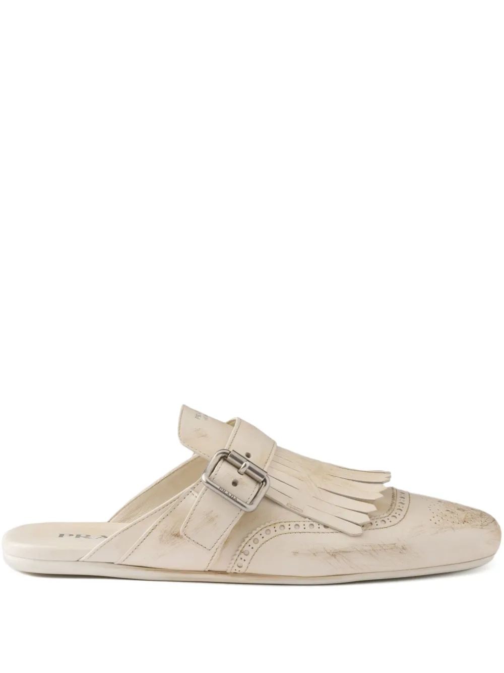 PRADA Leather Shuffle Slippers for Women - FW25