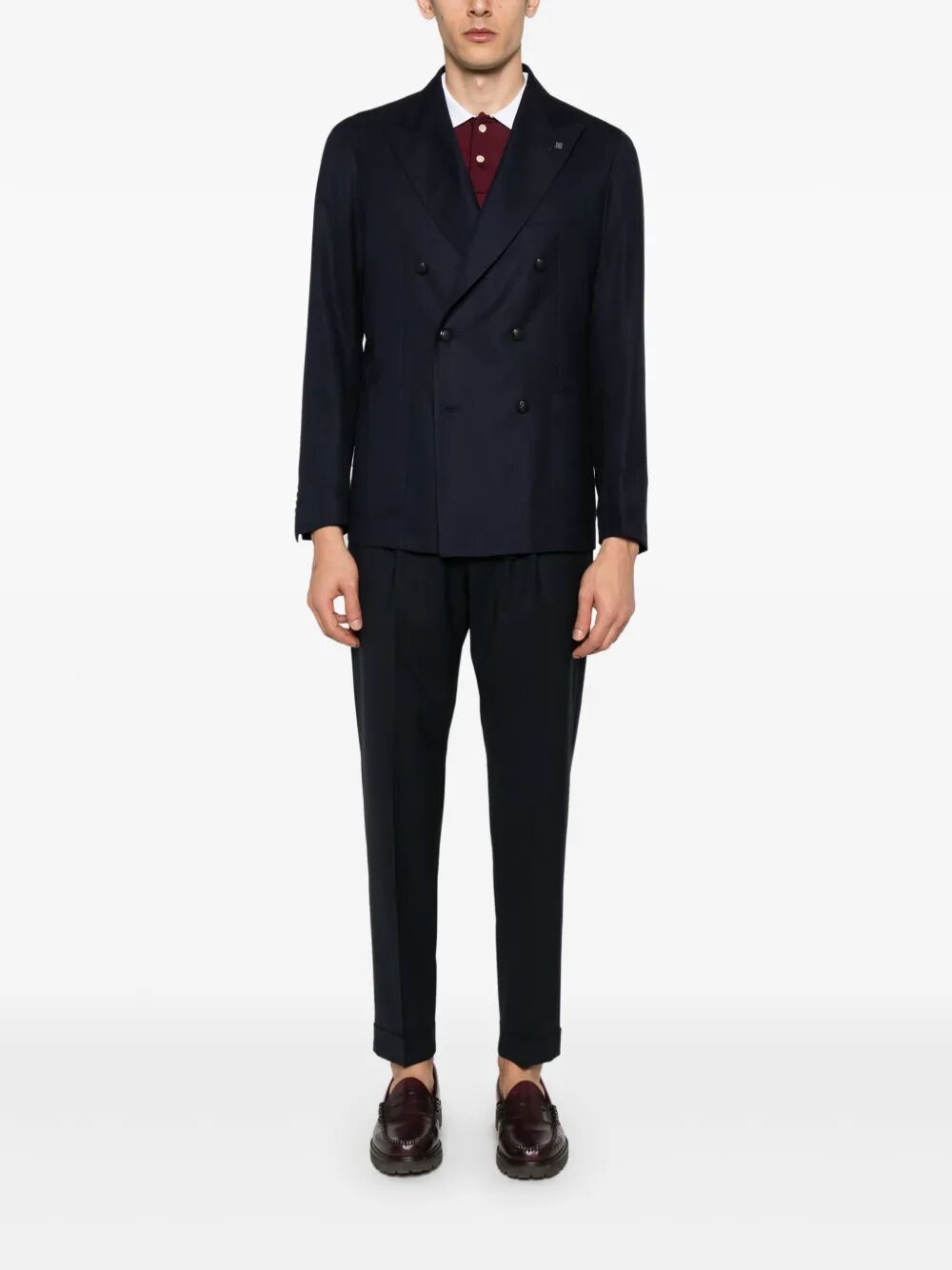 TAGLIATORE Double-Breasted Virgin Wool Jacket