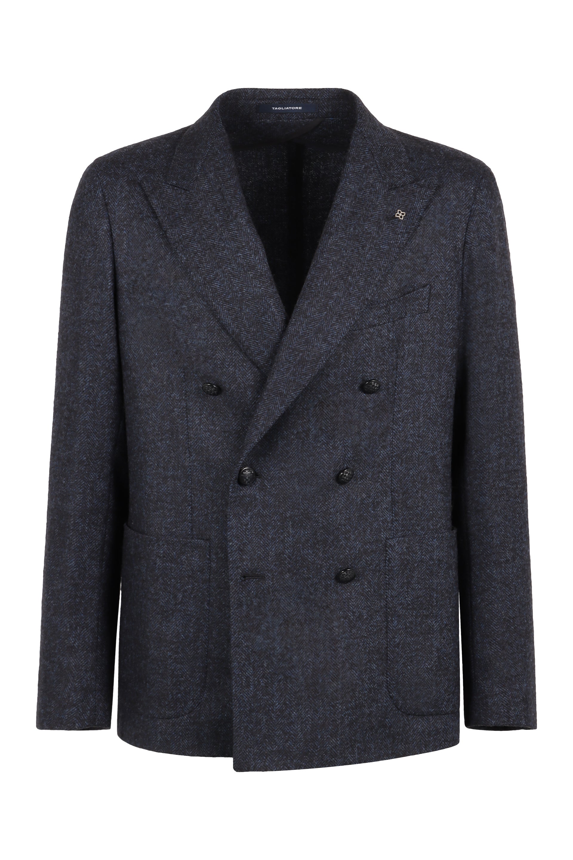 TAGLIATORE Classic Double-Breasted Wool Blazer for Men