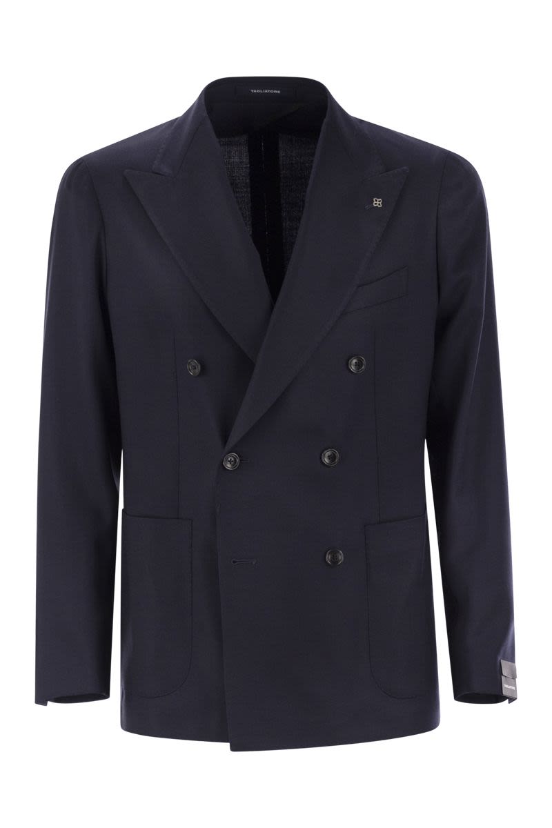 TAGLIATORE Double-Breasted Virgin Wool Jacket