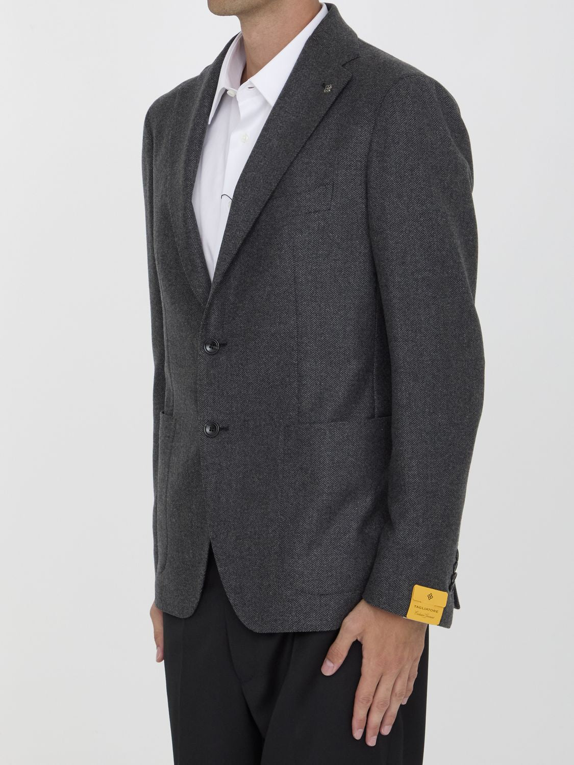 TAGLIATORE Men's Single-Breasted Wool and Cashmere Jacket